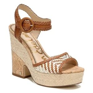 Sam Edelman Lillie Woven Cork Platform Sandals